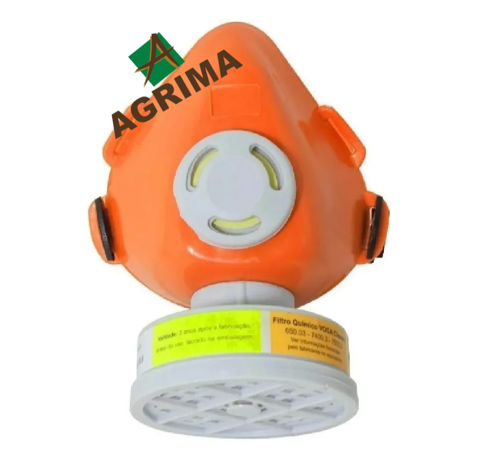 Máscara Respirador 1/4 Facial C/ Filtro Vapores E Gases Máscara Respirador 1/4 Facial C/ Filtro Vapores E Gases